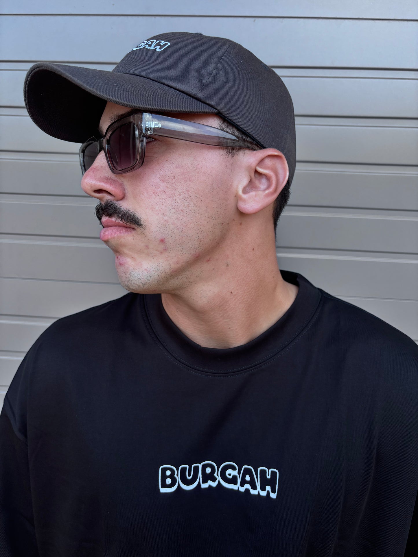 Black animated chicken burgah Tee
