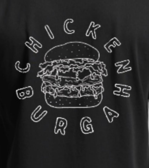Black Chicken Burgah T-Shirt - Claytons World